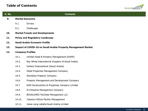 Saudi Arabia Property Management Market 2027 - Page 4