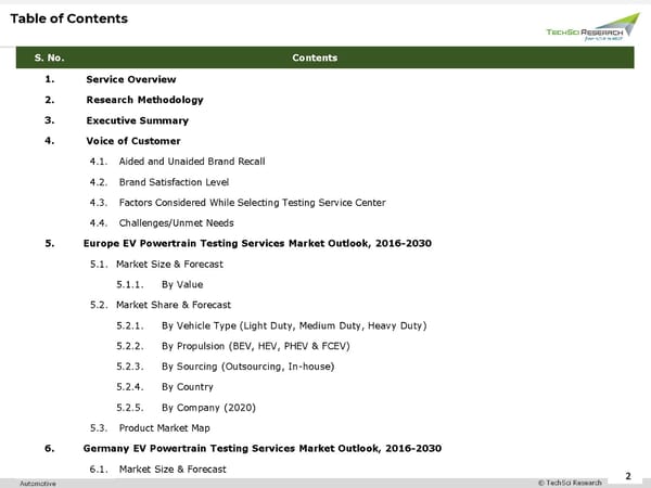 Europe EV Powertrain Testing Services Market 2030 - Page 2