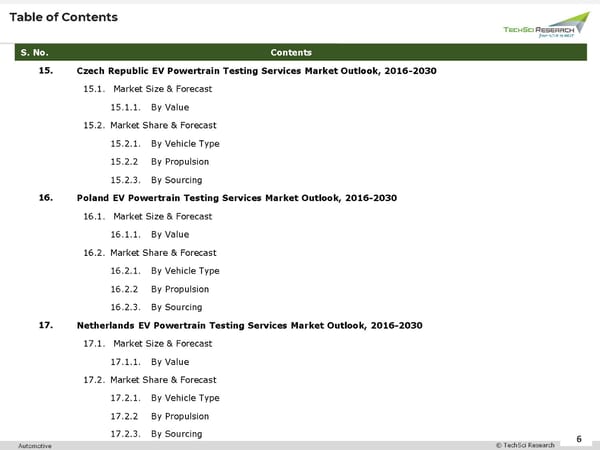 Europe EV Powertrain Testing Services Market 2030 - Page 6