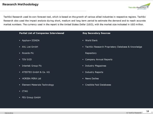 Europe EV Powertrain Testing Services Market 2030 - Page 14