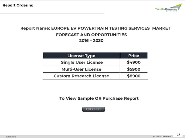 Europe EV Powertrain Testing Services Market 2030 - Page 17