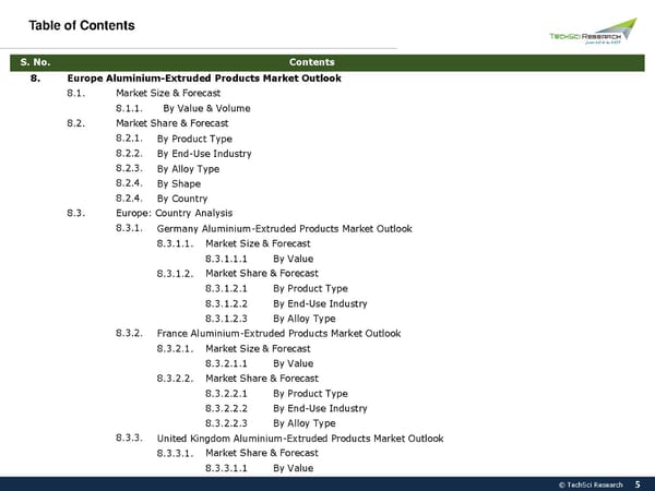 Global Aluminium Extruded Products Market 2026 - Page 5