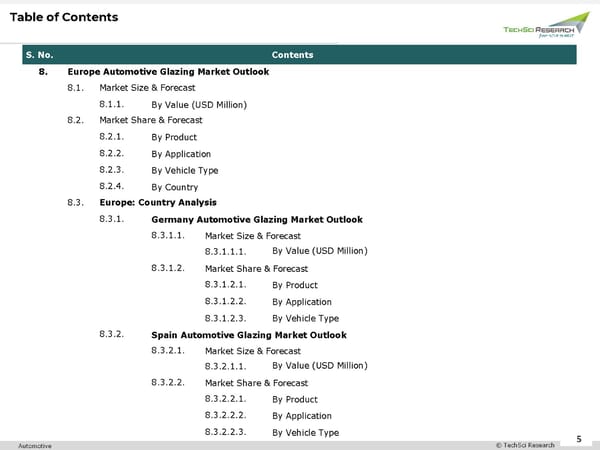 Automotive Glazing Market 2026 - Page 5