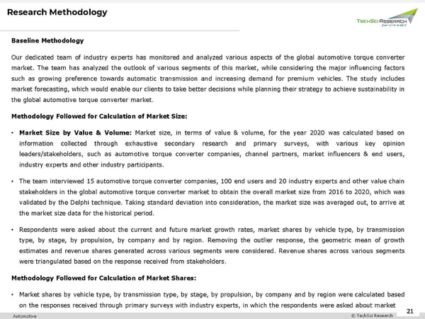 Automotive Torque Converter Market 2026 - Page 21