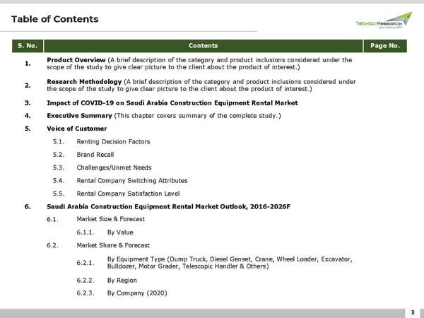 Saudi Arabia Construction Equipment Rental Market 2026 - Page 3