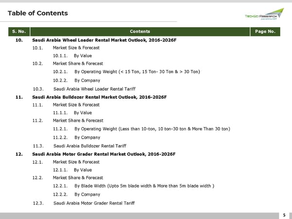 Saudi Arabia Construction Equipment Rental Market 2026 - Page 5