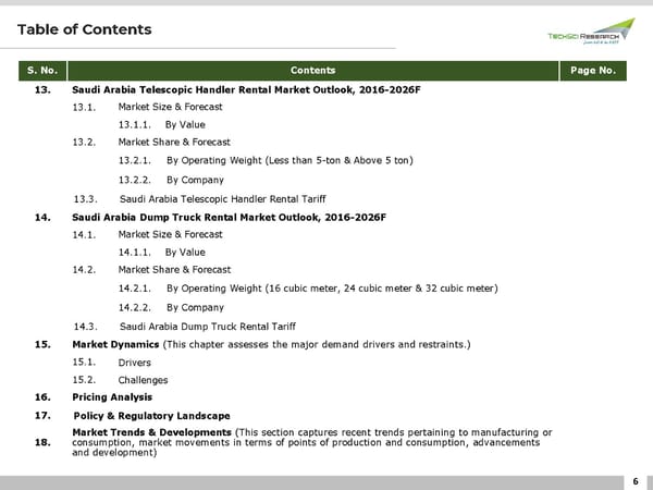 Saudi Arabia Construction Equipment Rental Market 2026 - Page 6