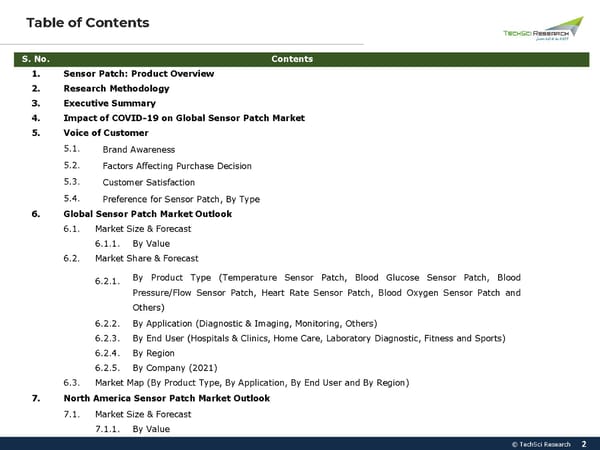 Global Sensor Patch Market 2027 - Page 2