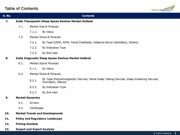 India Sleep Apnea Devices Market, Forecast 2027 - Page 3