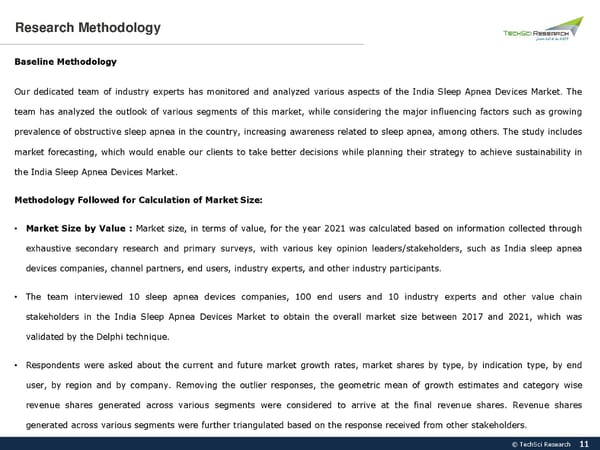 India Sleep Apnea Devices Market, Forecast 2027 - Page 11