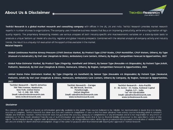 India Sleep Apnea Devices Market, Forecast 2027 - Page 17