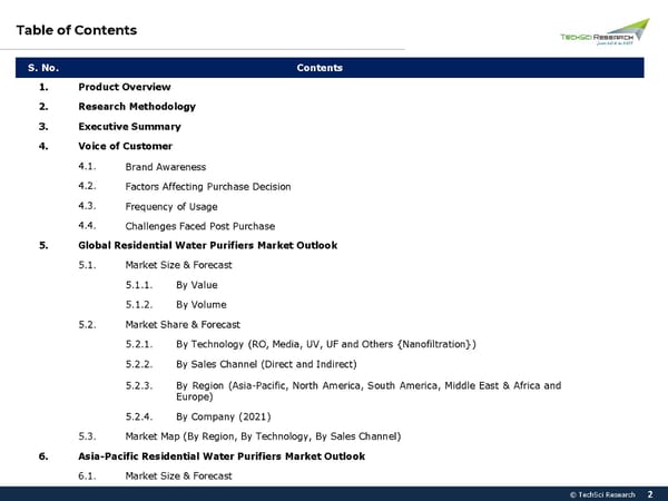 Residential Water Purifier Market 2027 - Page 2