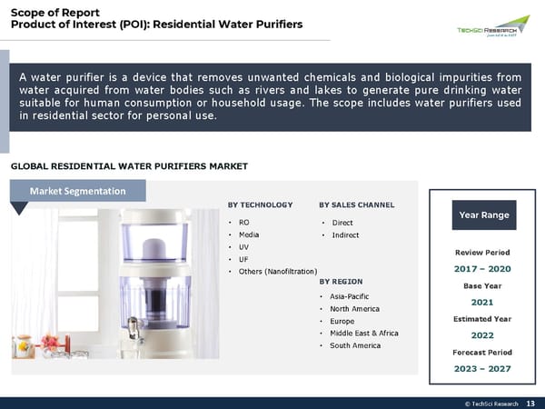 Residential Water Purifier Market 2027 - Page 13