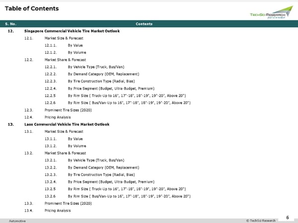 ASEAN Commercial Vehicle Tire Market 2026 - Page 6
