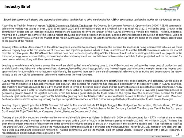 ASEAN Commercial Vehicle Tire Market 2026 - Page 17