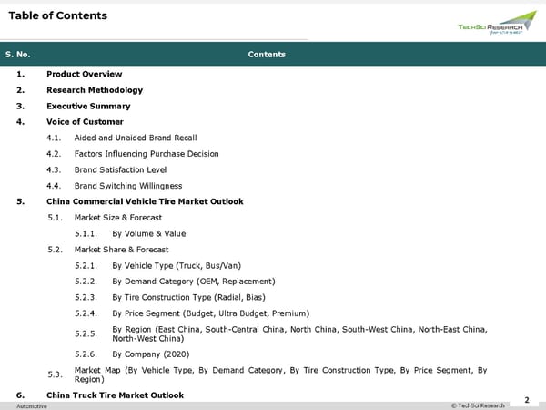 China Commercial Vehicle Tire Market 2027 - Page 2