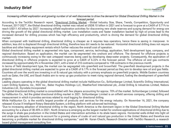 Global Directional Drilling Market 2027 - Page 21