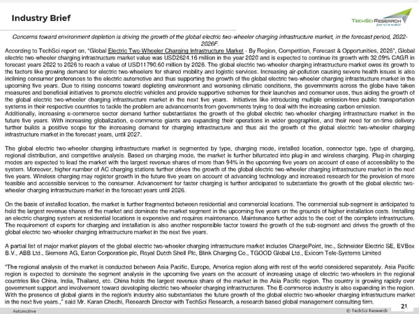 Electric Two-Wheeler Charging Infrastructure Market 2026 - Page 21