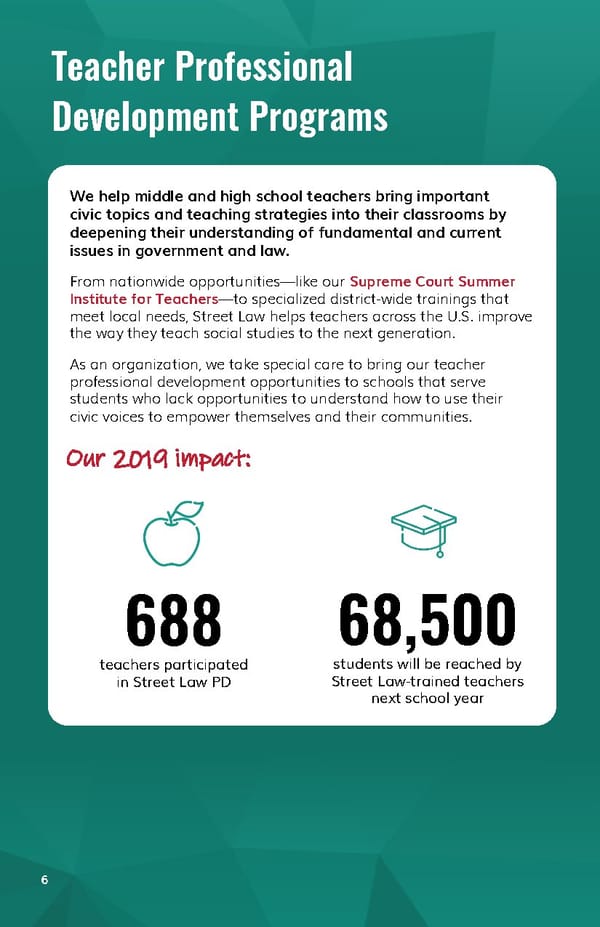 dCyl0uYyTxWTzhgFmNzM_2019%20Street%20Law%20Annual%20Report - Page 8