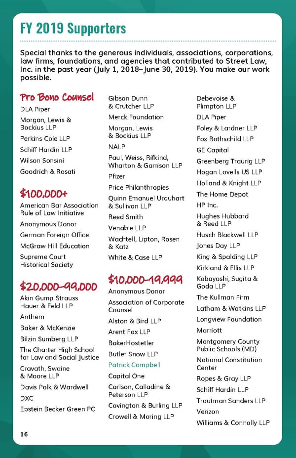 dCyl0uYyTxWTzhgFmNzM_2019%20Street%20Law%20Annual%20Report - Page 18