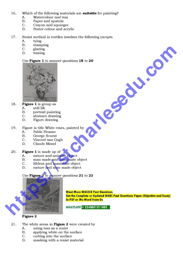 Visual Art WAEC Past Questions and Answers - Page 4