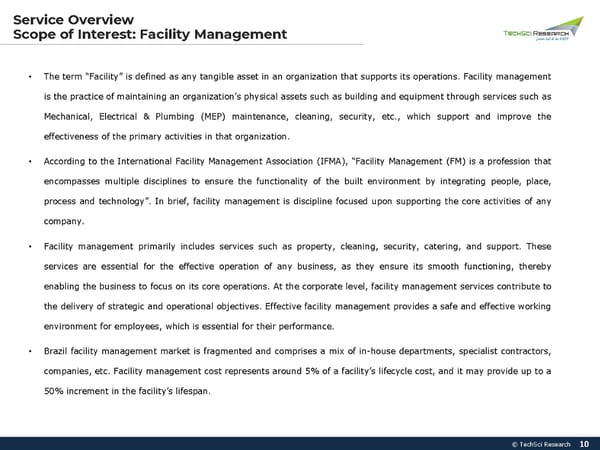 Brazil Facility Management Market 2027 - Page 10