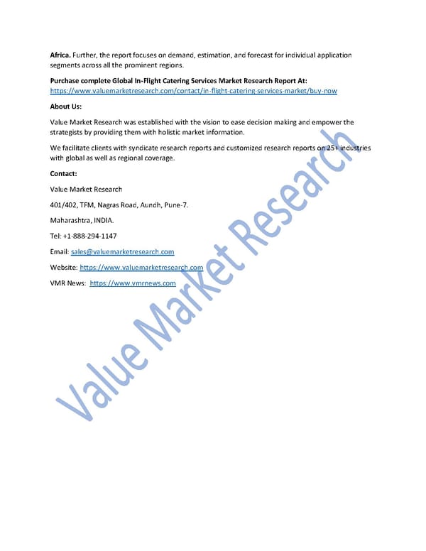 In-Flight Catering Services Market Size, Analysis Report and Forecast to 2028 - Page 2