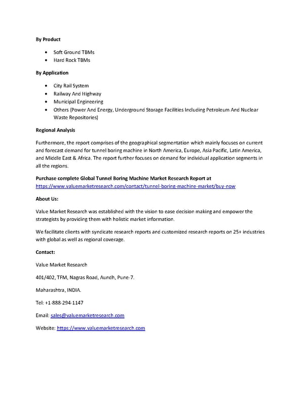 Tunnel Boring Machine Market Size, Key Players, Global Forecast to 2028 - Page 2