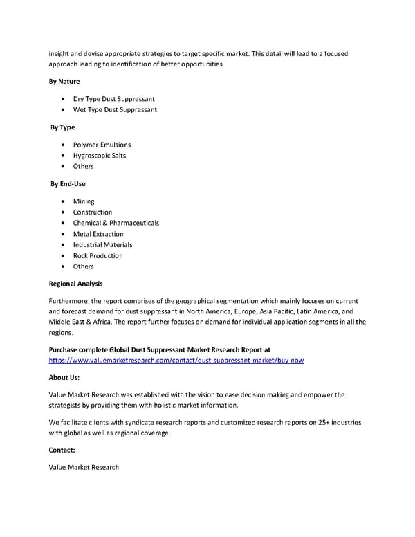 Dust Suppressant Market Size, Share, Analysis and Forecast to 2028 - Page 2