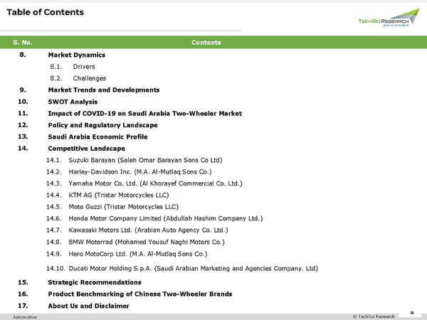 Saudi Arabia Two-Wheeler Market 2027 - Page 4