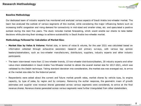 Saudi Arabia Two-Wheeler Market 2027 - Page 8