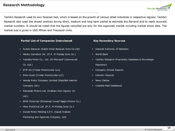 Saudi Arabia Two-Wheeler Market 2027 - Page 10