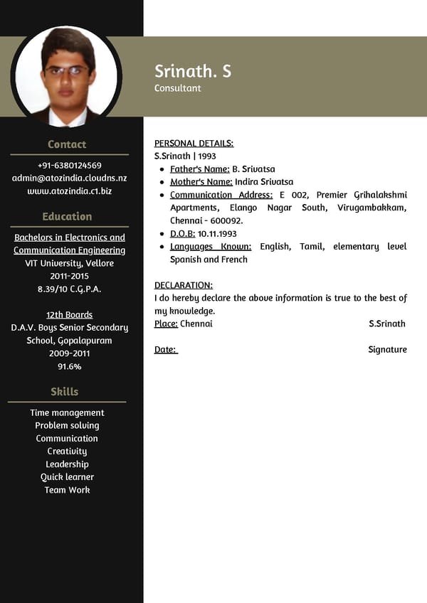 Resume - Page 3