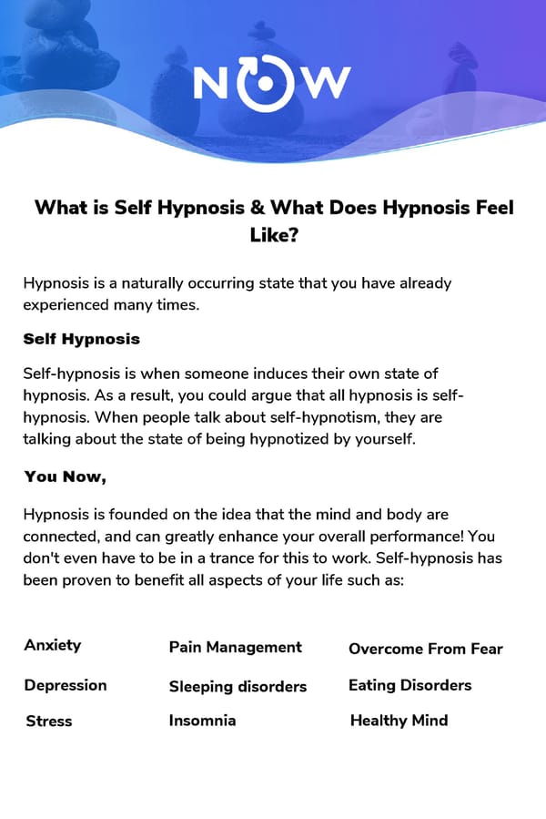 What is Self Hypnosis  What Does Hypnosis Feel Like? - Page 1