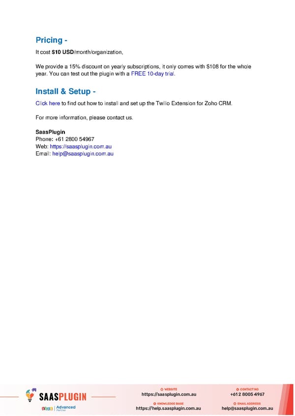 Twilio SMS Integration With Zoho CRM - SaasPlugin - Page 2