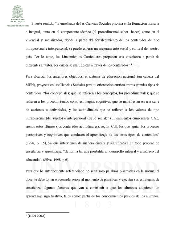 La Enseñanza de los Contenidos Actitudinales de las Ciencias Sociales  John Stiven Cspedes y Giovanny Andres Cossio - Page 7