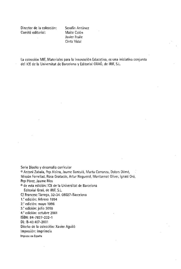 Cmo trabajar los contenidos procedimentales en el aula  Antoni Zabala coord - Page 4