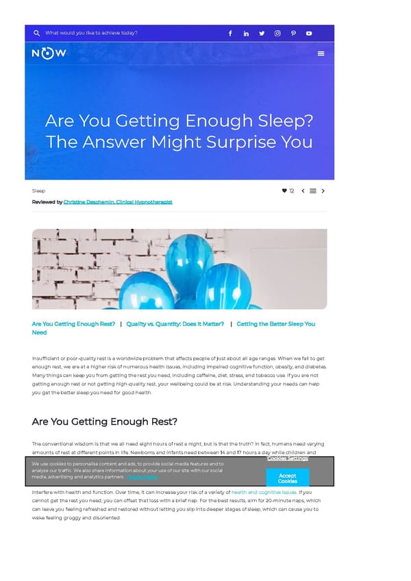 Are You Getting Enough Sleep? The Answer Might Surprise You - Page 1