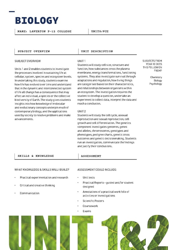 LAV096  VCE VCE VM Course Selection Booklet 2022 - Page 28