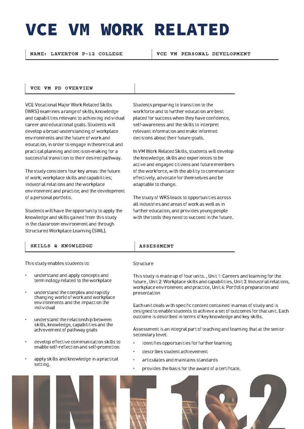 LAV096  VCE VCE VM Course Selection Booklet 2022 - Page 52