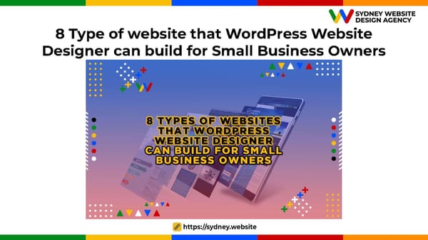 8 Type of website that WordPress Website Designer can build for Small Business Owners - Page 1