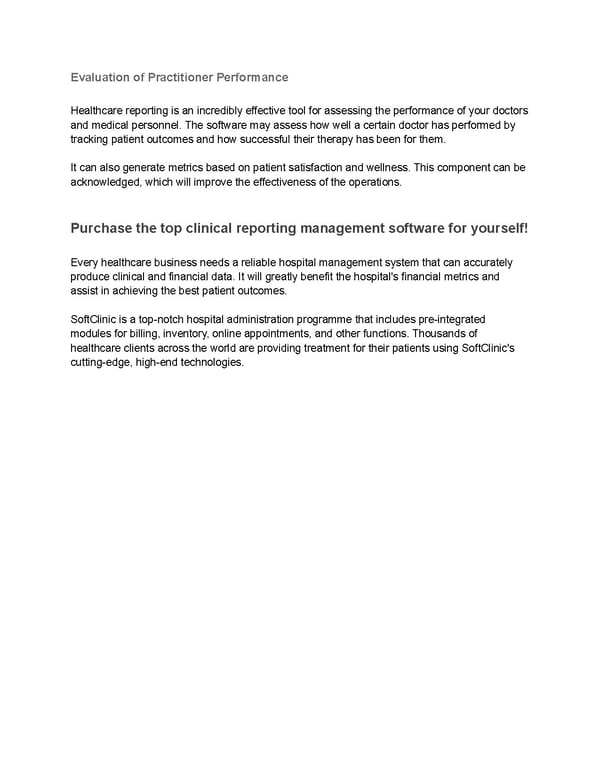 How Should Your Hospital or Clinic Manage Clinical & Financial Reporting - Page 4