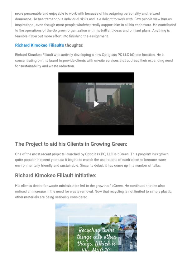 A successful individual: A summary of Richard Kimokeo Filiault - Page 2