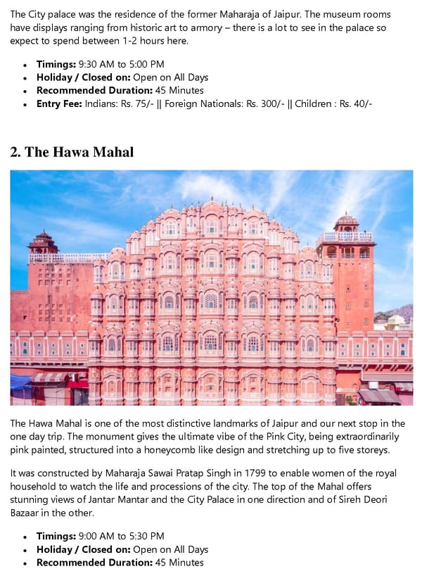 BEST PLACES TO VISIT IN JAIPUR IN ONE DAY - Page 3