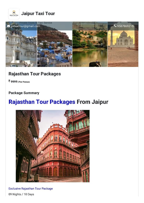 Rajasthan Tour Packages - Page 1