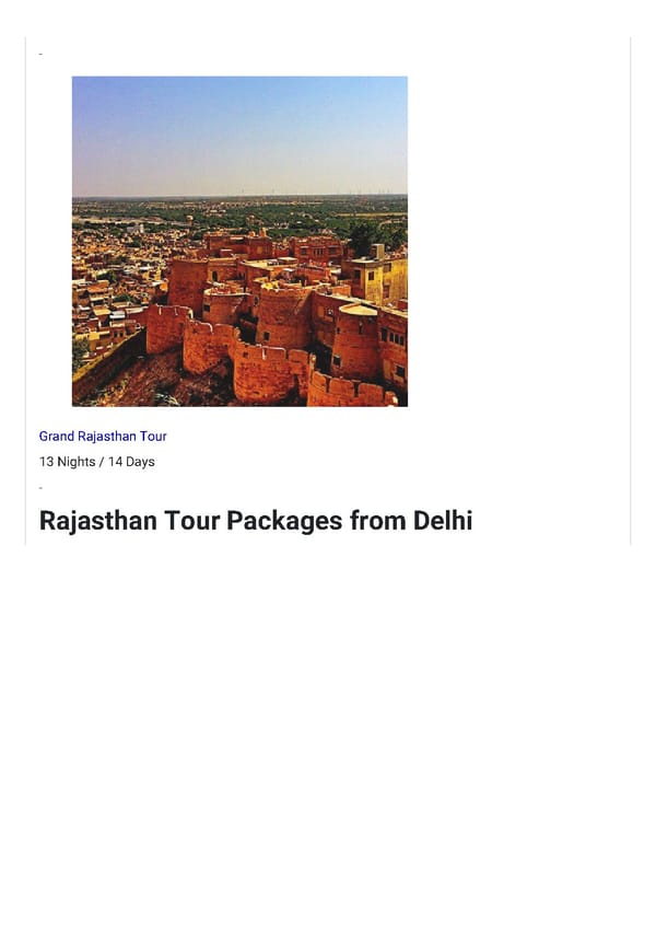 Rajasthan Tour Packages - Page 2