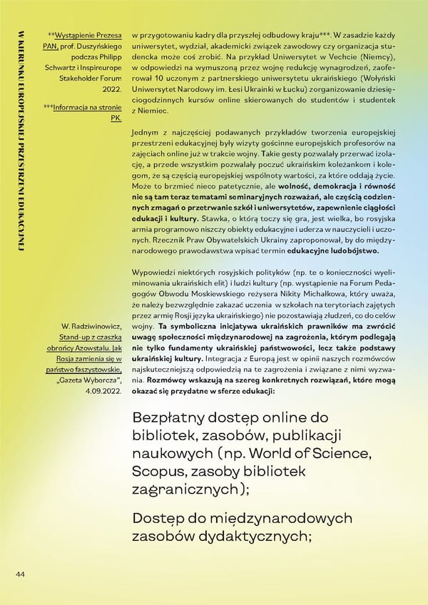 W poszukiwaniu akademickiej solidarności - Page 44