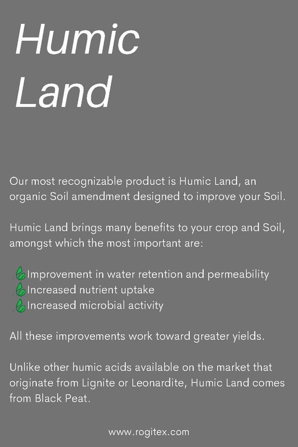 Supporting Sustainable Farming - The Benefits of Humic Land™ by Rogitex - Page 9