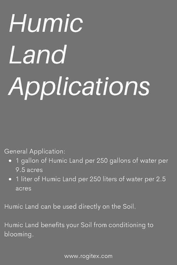 Supporting Sustainable Farming - The Benefits of Humic Land™ by Rogitex - Page 27