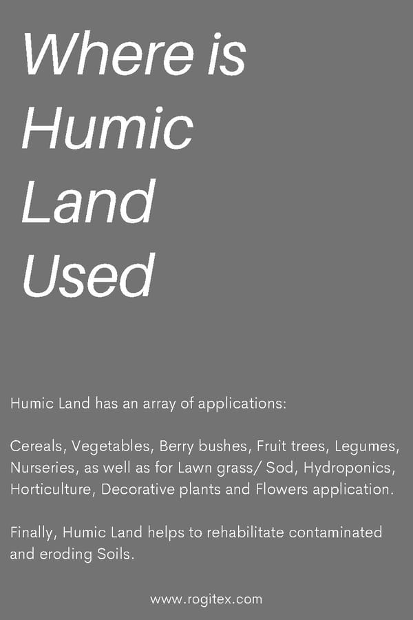 Supporting Sustainable Farming - The Benefits of Humic Land™ by Rogitex - Page 29